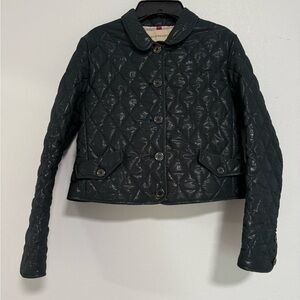 Burberry London girls Navy Quilted Jacket Size 14 Y